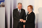  President Halonen welcomes President of Hungary Pál Schmitt. Copyright © Office of the President of the Republic of Finland